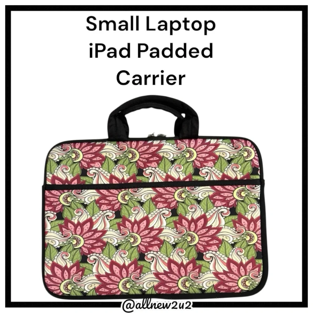 New Laptop and iPad Padded Carrier with interior pockets, zippered front pocket